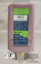 Herwe 115111 Hurculan Cherry Plus Mechanic Hand Cleaner with Antibacterial 4/2Lit cs W/Dispenser