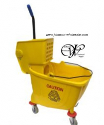 Mop Bucket and Wringer 35 Liter Yellow 153035