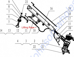 Perfect Commercial AS202 Squeegee Lift Rope