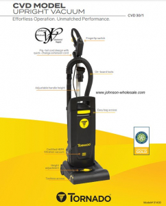 Tornado 91430 Deluxe CVD 30/1 12" Single Motor