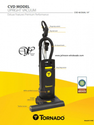 Tornado 91442 Deluxe CVD 48/2 19" Upright Vacuum Dual Motors