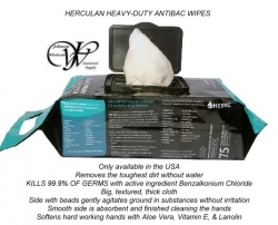 Herwe 11052 Hurculan Heavy Duty Antibac Wipes 75 pack