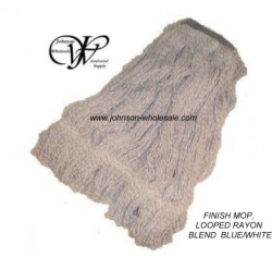 Finish Mop Looped Rayon Blend Blue/White  12 case