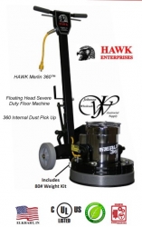 Hawk Merlin DBC 360 Floating Head Severe Duty Floor Machine