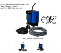 US Products KRAKEN Restoration Water Extractor Package w/ 25' vac & 50' dump hose set