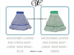 Microfiber Wet Mop Looped End Wide Band Medium or Large