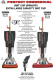 Perfect Commercial P105 Upright Vacuum w/Dust Cup 12"
