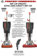 Perfect Commercial P105 Upright Vacuum w/Dust Cup 12"
