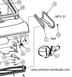 Minuteman 270112 MPV 31 Brush Drive Belt 2-pack