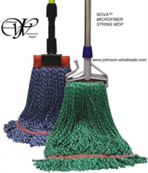Wet Mops Microfiber 5" Headband M,L Launderable Blue or Green 12 case