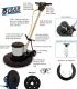 EDIC Saturn SV 17DS3-BK-SV 17" Dual Speed Buffer w/Pad Driver