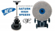 EDIC 20HS1500-BK-SV 20" 1500 rpm Floor Burnisher w/Pad Driver