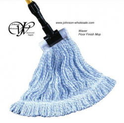 Waxer Floor Finish Mop Med, Lar Blue/White Stripe 1.25" Headband 12 case