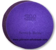 3M SS P0019PD 19 inch Round Scotch-Brite Purple Diamond Polishing Pad Each