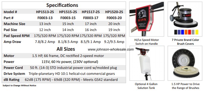 hawk 2 speed specs