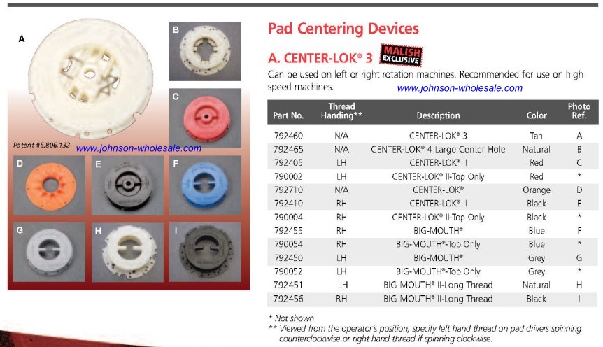 pad centering