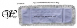 R-PKTWHT Long Loop White Pocket Floor Finish Mop 12,24,36 inch 12 CASE